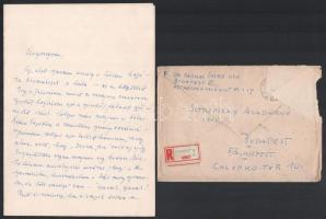 1966 Farkas Imre (1879-1976) költő, zeneszerző 3 db levele + boríték