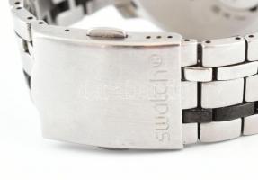 Swatch kvarc óra, elemcserére elemtartó fedlapján kis horpadás d: 42mm