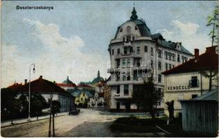 1916 Besztercebánya, Banská Bystrica; utca, vendéglő / street view, restaurant (EK)