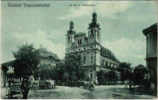 1907 Nagyszombat, Tyrnau, Trnava; Cs. és kir. rokkantház és templom / church and institute for the disabled (EK)