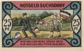 Német Birodalom /Weimari Köztársaság/ Suchsdorf D.N. 25Pf(4x) + 50Pf(4x) 8klf db, teljes sor T:I