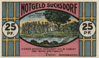 Német Birodalom /Weimari Köztársaság/ Suchsdorf D.N. 25Pf(4x) + 50Pf(4x) 8klf db, teljes sor T:I