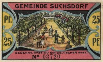 Német Birodalom /Weimari Köztársaság/ Suchsdorf D.N. 25Pf(4x) + 50Pf(4x) 8klf db, teljes sor T:I