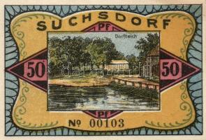 Német Birodalom /Weimari Köztársaság/ Suchsdorf D.N. 25Pf(4x) + 50Pf(4x) 8klf db, teljes sor T:I