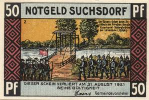 Német Birodalom /Weimari Köztársaság/ Suchsdorf D.N. 25Pf(4x) + 50Pf(4x) 8klf db, teljes sor T:I