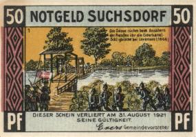 Német Birodalom /Weimari Köztársaság/ Suchsdorf D.N. 25Pf(4x) + 50Pf(4x) 8klf db, teljes sor T:I