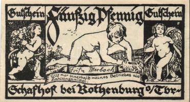 Német Birodalom /Weimari Köztársaság/ Schafhof D.N. 50Pf(4x) 4klf db, teljes sor T:I