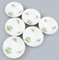 Herendi csipkebogyó mintás mokkás készlet. 6 személyes, kézzel festett, jelzett, hibátlan