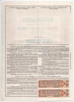 Orosz Birodalom 1908. "Szentpétervári Gazdasági Társaság" kölcsön kötvénye 1000R-ről szelv...