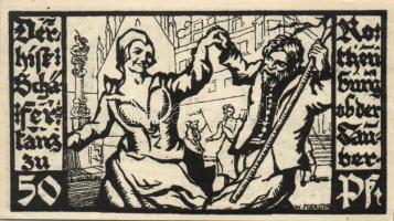 Német Birodalom /Weimari Köztársaság/ Schafhof D.N. 50Pf(4x) 4klf db, teljes sor T:I