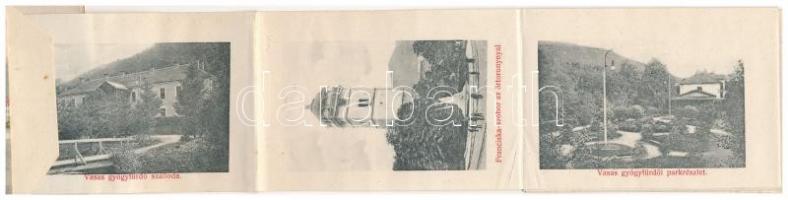 1908 Rozsnyó, Roznava; látkép. leporello 10 képpel, közte Szilvássy villa, Kósa Schopper kórház / le...