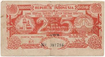 Indonézia 1947. 25R T:III- Indonesia 1947. 25 Rupiah C:VG Krause P#S124