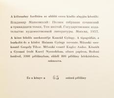 Majakovszkij, Vlagyimir Vlagyimirovics: Lenin. Ford.: Radó György. Az eredeti linóleummetszeteket Ra...