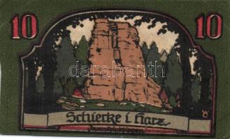 Német Birodalom /Weimari Köztársaság/ Schierke 1921. 10Pf(2x) + 25Pf(2x) + 50Pf(2x) 6klf db, teljes sor T:I