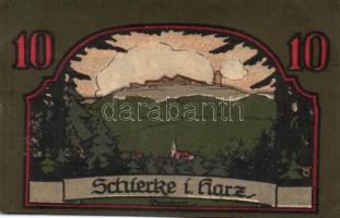 Német Birodalom /Weimari Köztársaság/ Schierke 1921. 10Pf(2x) + 25Pf(2x) + 50Pf(2x) 6klf db, teljes ...