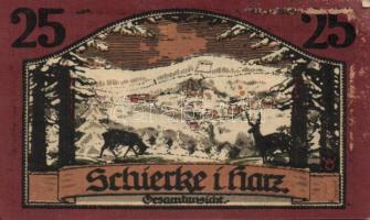 Német Birodalom /Weimari Köztársaság/ Schierke 1921. 10Pf(2x) + 25Pf(2x) + 50Pf(2x) 6klf db, teljes ...