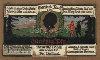 Német Birodalom /Weimari Köztársaság/ Schierke 1921. 10Pf(2x) + 25Pf(2x) + 50Pf(2x) 6klf db, teljes ...