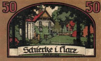 Német Birodalom /Weimari Köztársaság/ Schierke 1921. 10Pf(2x) + 25Pf(2x) + 50Pf(2x) 6klf db, teljes ...