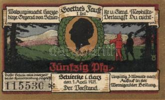 Német Birodalom /Weimari Köztársaság/ Schierke 1921. 10Pf(2x) + 25Pf(2x) + 50Pf(2x) 6klf db, teljes ...