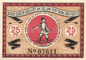 Német Birodalom /Weimari Köztársaság/ Steinfeld 1921. 25Pf(4x) 4klf db, teljes sor T:I