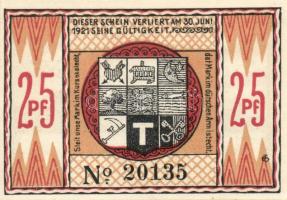 Német Birodalom /Weimari Köztársaság/ Steinfeld 1921. 25Pf(4x) 4klf db, teljes sor T:I