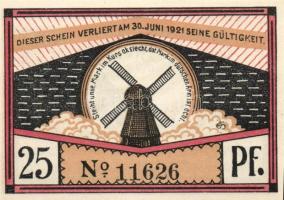 Német Birodalom /Weimari Köztársaság/ Steinfeld 1921. 25Pf(4x) 4klf db, teljes sor T:I