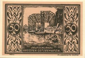 Német Birodalom /Weimari Köztársaság/ Stettin 1922. 25Pf + 50Pf(2x) + 75Pf 4klf db, teljes sor T:I