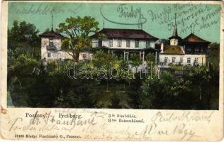 1907 Pozsony, Pressburg, Bratislava; III. Bimbóház étterem, nyaraló. Duschinsky G. kiadása / 3tes Batzenhäusel / restaurant, villa (EB)