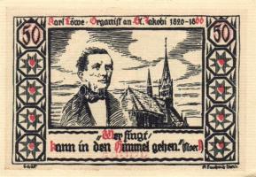 Német Birodalom /Weimari Köztársaság/ Stettin 1922. 25Pf + 50Pf + 75Pf 3klf db, teljes sor T:I