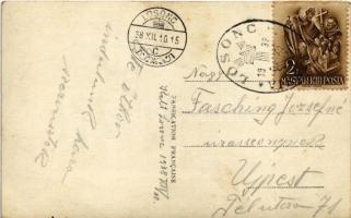 1938 Losonc, Lucenec; YMCA épület, Fischer Testvérek üzlete / YMCA (Young Men's Christian Assoc...