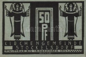 Német Birodalom /Weimari Köztársaság/ Stockelsdorf 1921. 50Pf + 75Pf + 1M (karton) 3klf db, teljes sor T:I