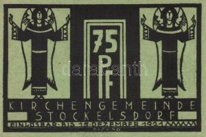 Német Birodalom /Weimari Köztársaság/ Stockelsdorf 1921. 50Pf + 75Pf + 1M (karton) 3klf db, teljes s...