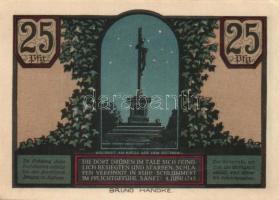 Német Birodalom /Weimari Köztársaság/ Striegau 1921. 25Pf(2x) + 50Pf(2x) + 75Pf(2x) összesen 6klf db, teljes sor T:I