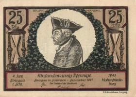 Német Birodalom /Weimari Köztársaság/ Striegau 1921. 25Pf(2x) + 50Pf(2x) + 75Pf(2x) összesen 6klf db...