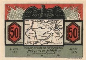 Német Birodalom /Weimari Köztársaság/ Striegau 1921. 25Pf(2x) + 50Pf(2x) + 75Pf(2x) összesen 6klf db...