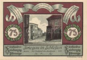 Német Birodalom /Weimari Köztársaság/ Striegau 1921. 25Pf(2x) + 50Pf(2x) + 75Pf(2x) összesen 6klf db...