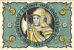 Német Birodalom /Weimari Köztársaság/ Torgau 1921. 5Pf + 10Pf + 25Pf + 50Pf 4klf db, teljes sor T:I