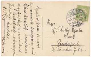 1915 Selmecbánya, Schemnitz, Banská Stiavnica; Alsó utcai részlet a Kálváriáról, Vendéglő a vasúthoz...