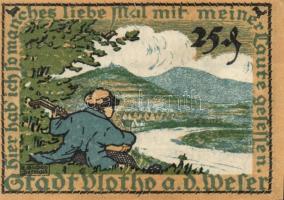 Német Birodalom /Weimari Köztársaság/ Vlotho 1921. 10Pf + 25Pf + 50Pf 3klf db, teljes sor T:I