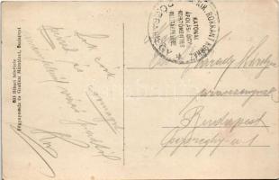 Rózsahegy, Roznava; Rokkantkórház a parancsnoksági épülettől nézve, K.u.K. katonák. Bihari felvétele...