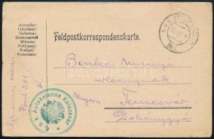 1915 Tábori posta levelezőlap / Field postcard FP201 + K.u.k. Autokolonne Kolozsvár
