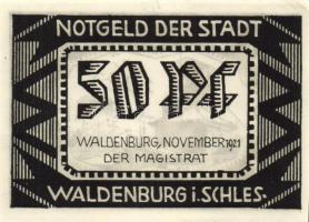 Német Birodalom /Weimari Köztársaság/ Waldenburg 1921. 20Pf + 50Pf + 75Pf 3klf db, teljes sor T:I