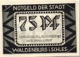 Német Birodalom /Weimari Köztársaság/ Waldenburg 1921. 20Pf + 50Pf + 75Pf 3klf db, teljes sor T:I