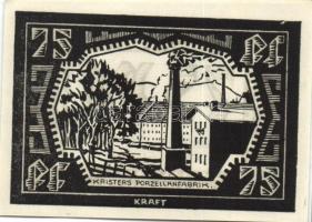 Német Birodalom /Weimari Köztársaság/ Waldenburg 1921. 20Pf + 50Pf + 75Pf 3klf db, teljes sor T:I