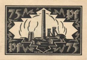 Német Birodalom /Weimari Köztársaság/ Waldenburg 1921. 20Pf + 50Pf + 75Pf 3klf db, teljes sor T:I