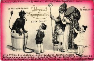 1931 Üdvözlet a Krampusztól! Mikulás / Krampus and Saint Nicholas