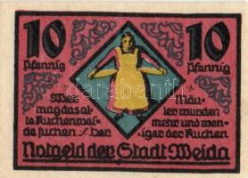 Német Birodalom /Weimari Köztársaság/ Weida 1921. 5Pf + 10Pf + 25Pf + 50Pf(2x) + 75Pf(2x) + 100Pf ös...