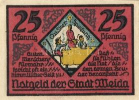 Német Birodalom /Weimari Köztársaság/ Weida 1921. 5Pf + 10Pf + 25Pf + 50Pf(2x) + 75Pf(2x) + 100Pf ös...