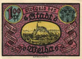 Német Birodalom /Weimari Köztársaság/ Weida 1921. 5Pf + 10Pf + 25Pf + 50Pf(2x) + 75Pf(2x) + 100Pf ös...