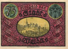 Német Birodalom /Weimari Köztársaság/ Weida 1921. 5Pf + 10Pf + 25Pf + 50Pf(2x) + 75Pf(2x) + 100Pf ös...